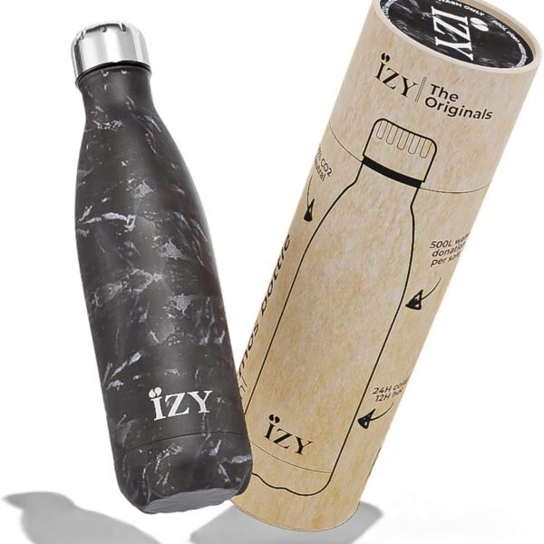 Juodo marmuro termo gertuvė, 500 ml, - IZY