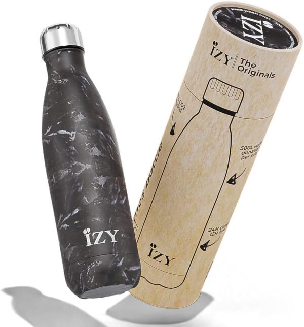 Juodo marmuro termo gertuvė, 500 ml, - IZY