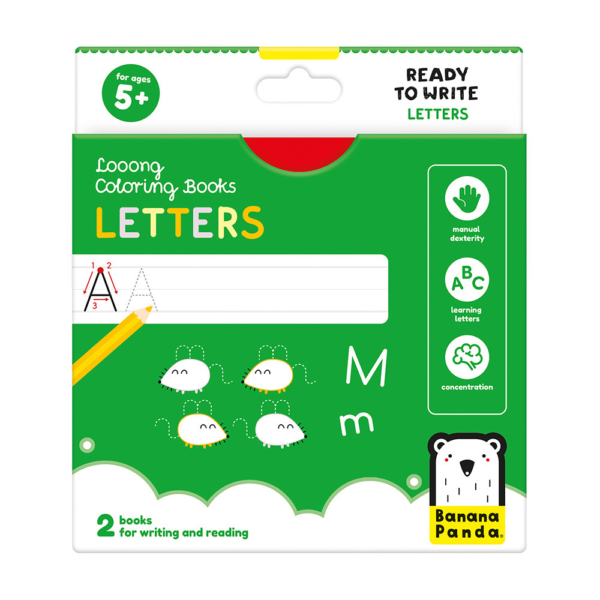 Knygutė Ready to Write Letters, 5+, Banana Panda