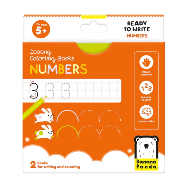 Knygutė Ready to Write Numbers, 5+, Banana Panda