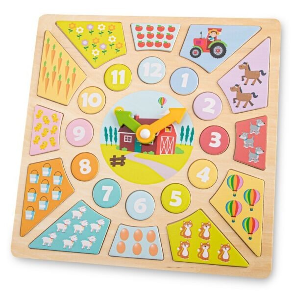 Laikrodis ir skaičių dėlionė - New Classic Toys
