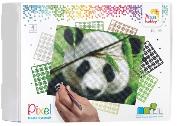 Pikselių dėlionė - panda - Pixelhobby
