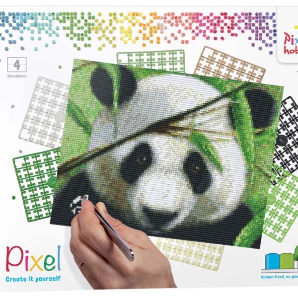 Pikselių dėlionė - panda - Pixelhobby