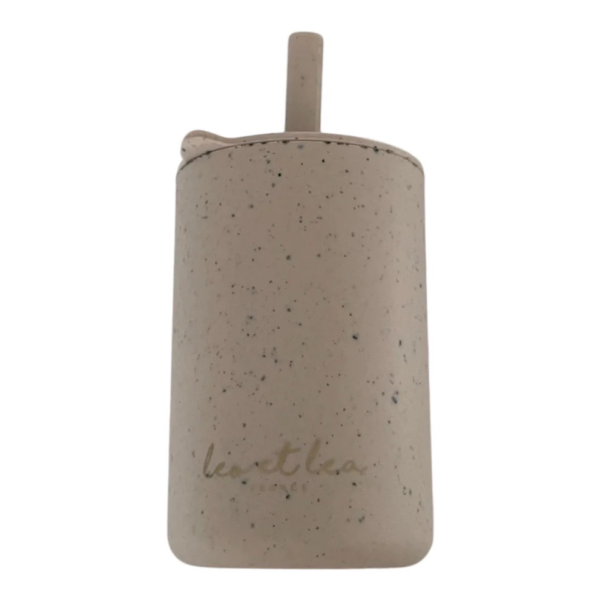 Silikoninė gertuvė su šiaudeliu, Smėlis - Leo et Lea (shell collection)